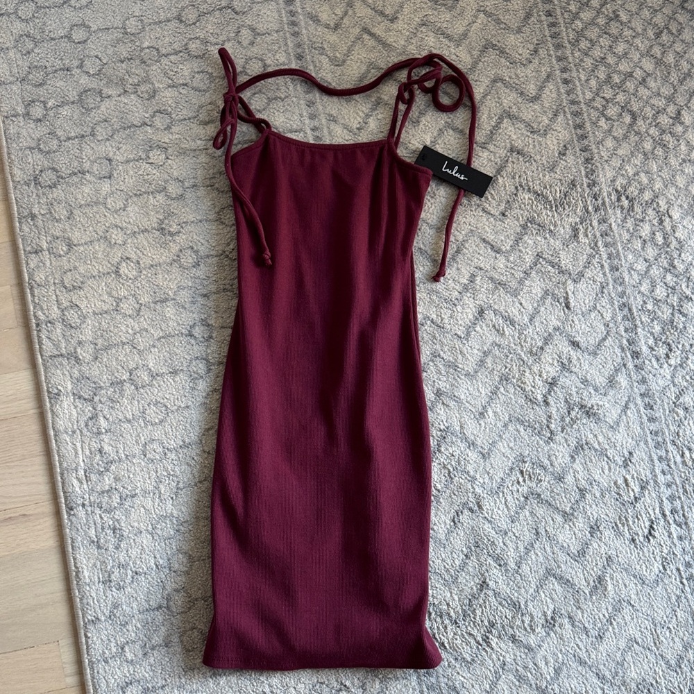 Lulu's Deep Burgundy Mini Dress
